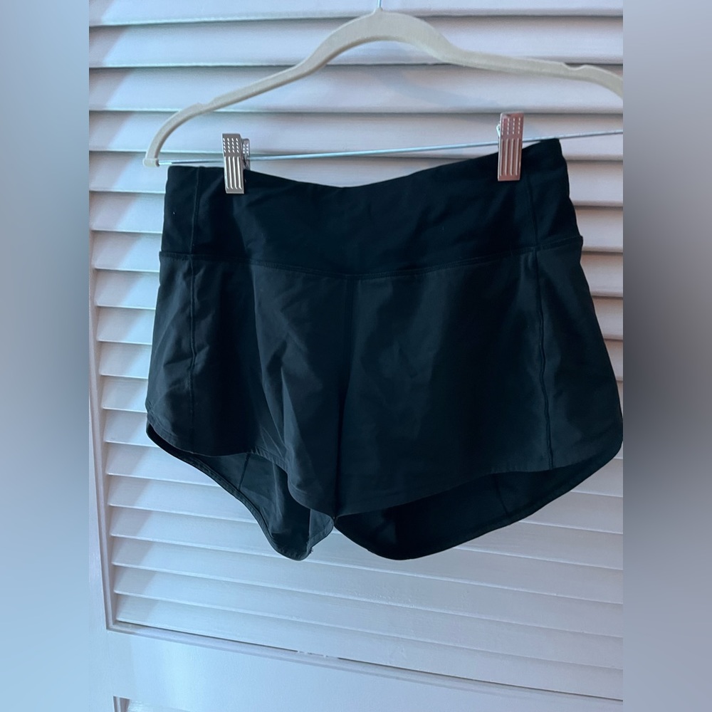 LuluLemon Basic Black Speed Up Shorts!